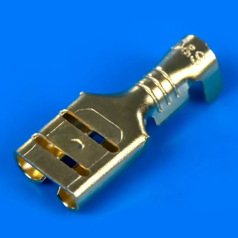 Клема пласка "мама", під кабель, гніздо 6.3mm, без ізоляції — фото 2