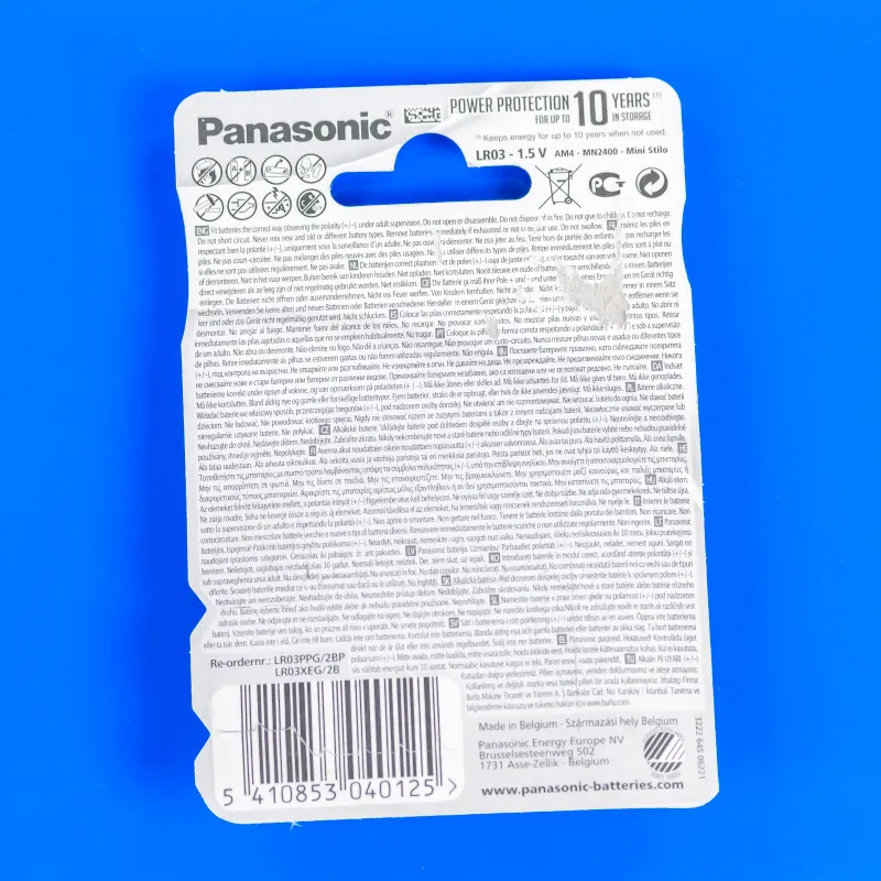 Panasonic Pro Power AAA 2шт Alkaline батарейки (LR03XEG/2BPR) — фото 3