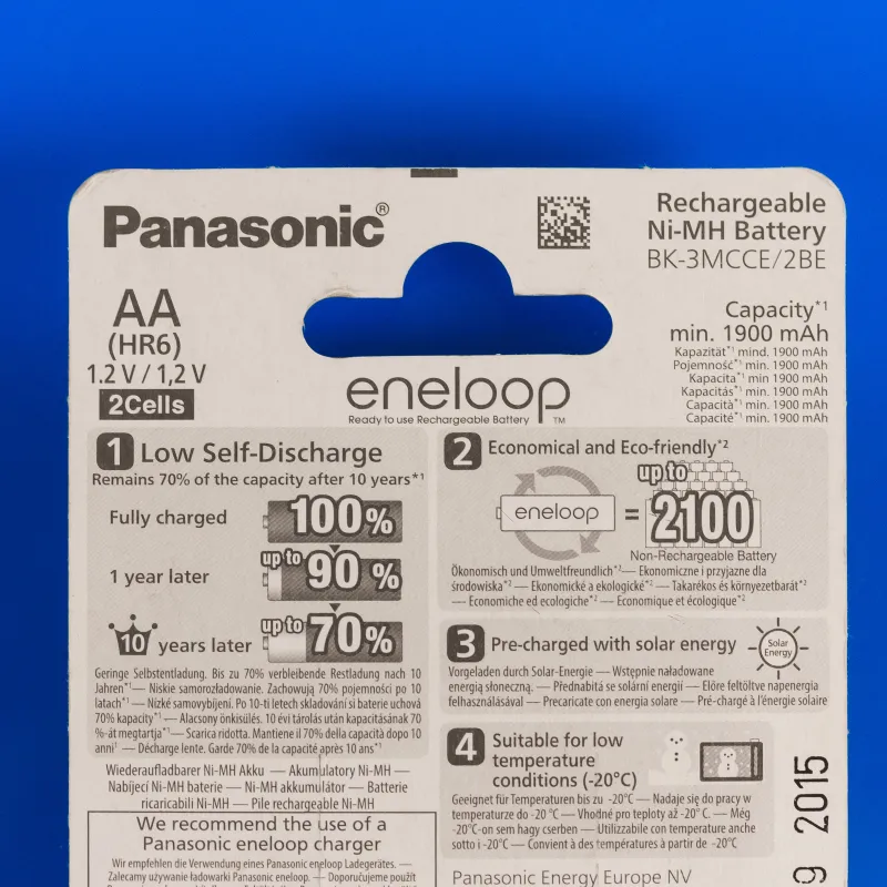Panasonic Eneloop AA 1900mAh 2шт Ni-MH акумулятор — фото 3