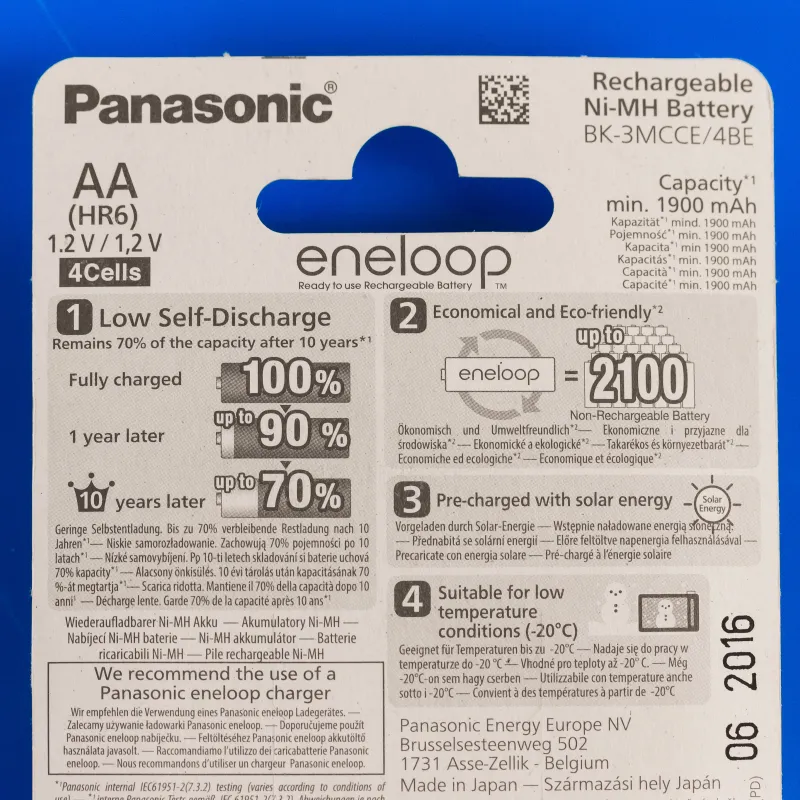 Акумулятор Panasonic Eneloop AA 1900mAh 4шт Ni-MH (BK-3MCCE/4BE) — фото 3