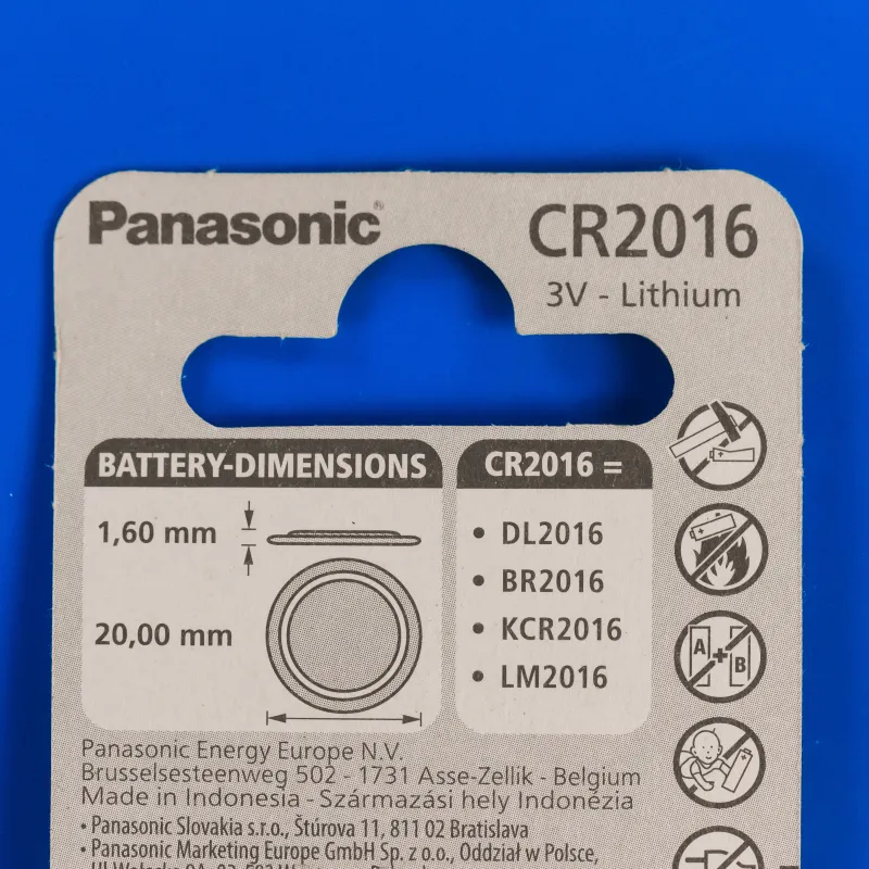Panasonic Lithium CR2016 1шт (CR-2016EL/1B) — фото 3