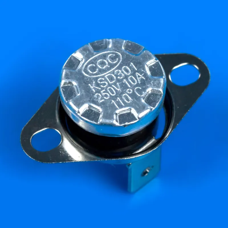 Термостат для плити KSD301 110°C 250V 10A (клеми перпендикулярно кріпленню) — фото 3