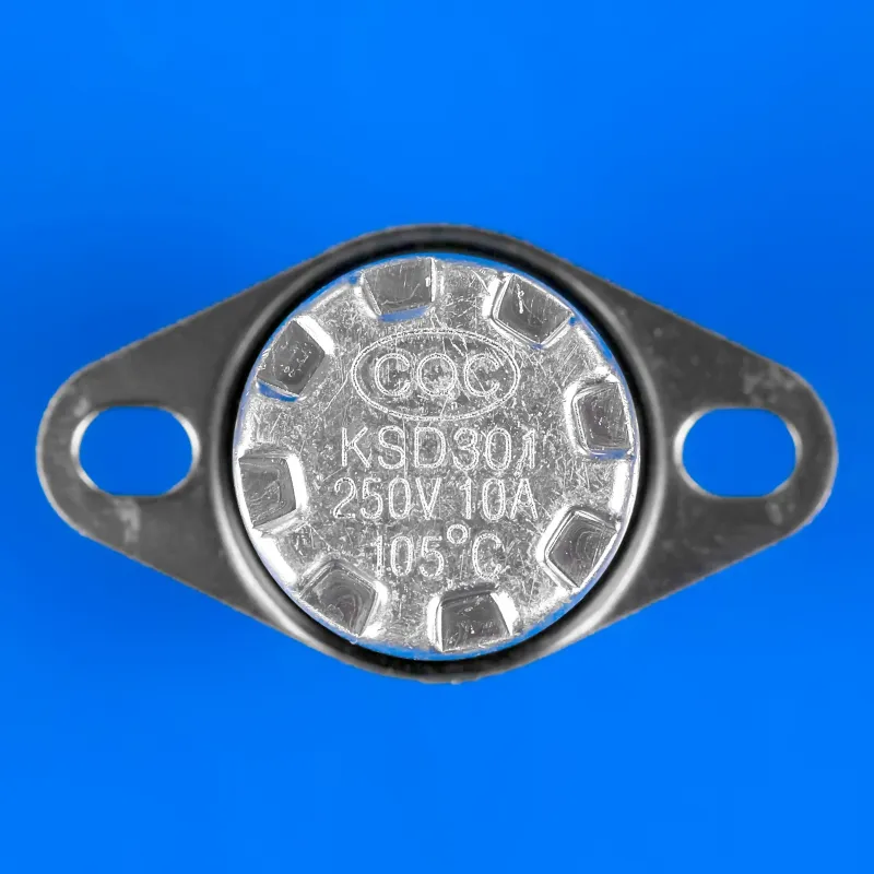 Терморегулятор для плити KSD301 105°C 250В 10А (перпендикулярні клеми) — фото 3