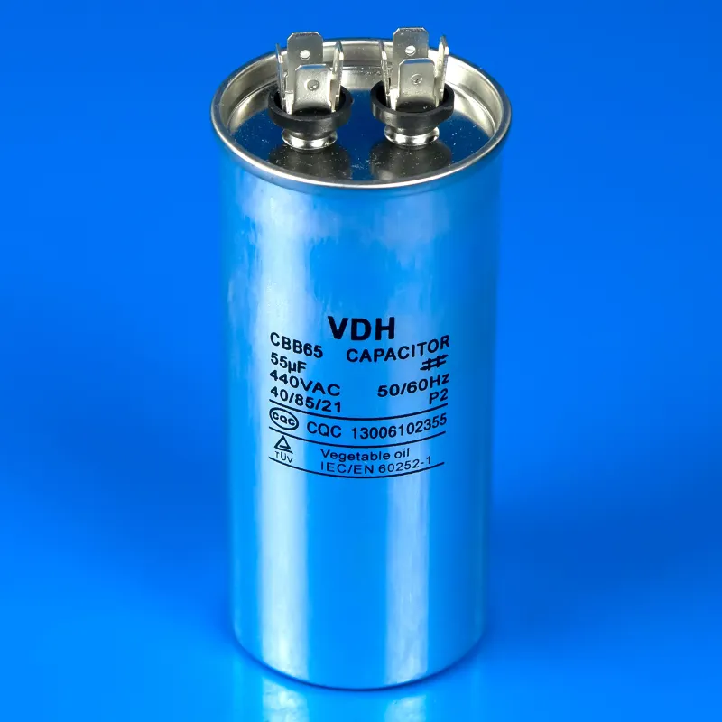 Конденсатор для кондиціонера 55 Mf 440V металевий CBB65 — фото 3