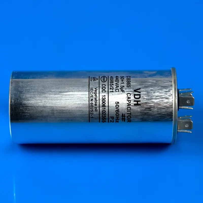 Конденсатор CBB65 50+1,5 мкФ 440V для кондиціонера в металі — фото 3