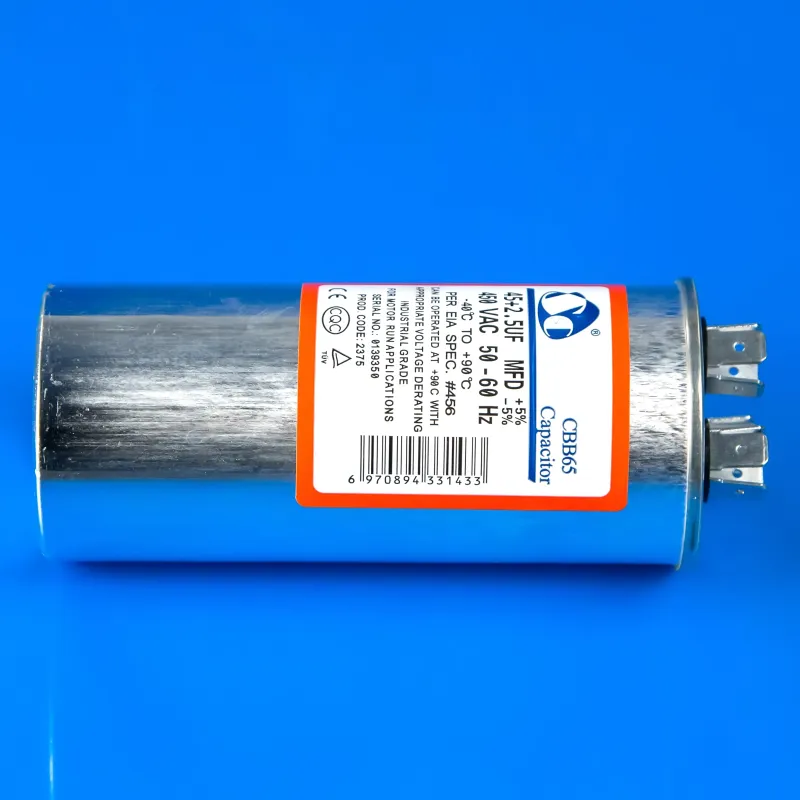 Конденсатор для кондиціонера 45/2.5 Mf 440V, метал — фото 3