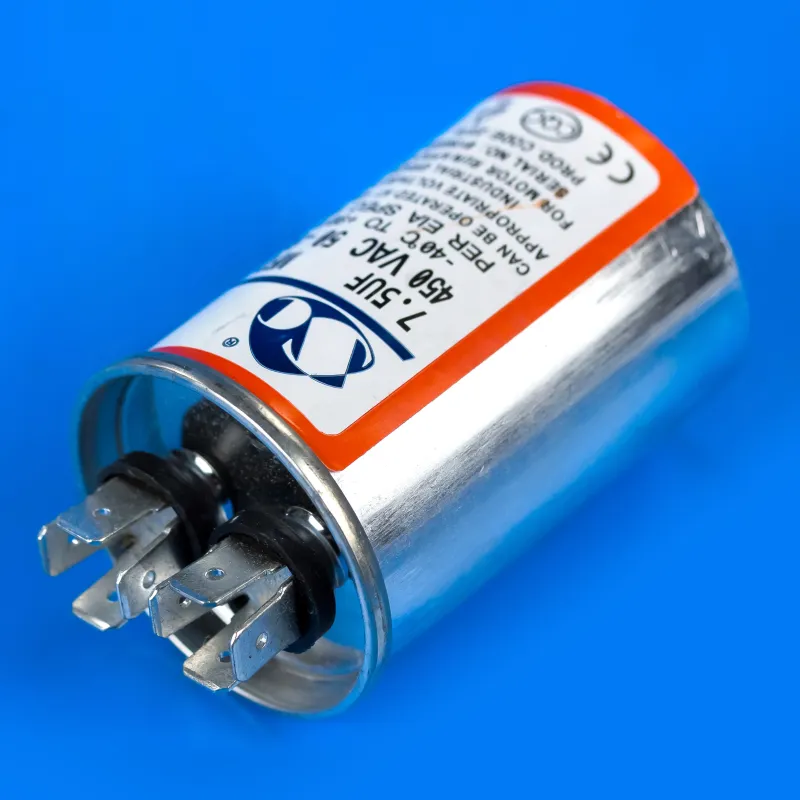 Конденсатор для кондиціонера 7,5 мкФ 440В у металевому корпусі CBB65 — фото 3