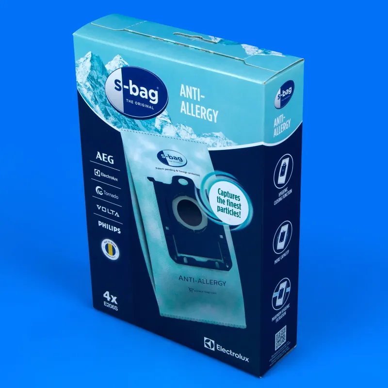 Комплект мішків (4 шт) S-BAG Clinic Anti-Allergy Electrolux 900168460 — фото 4