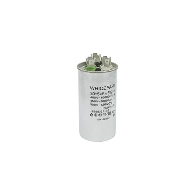 Конденсатор CBB65 30+5 мкФ 450 V металевий (пуско-робочий), Whicepart