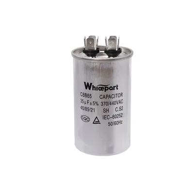 Конденсатор CBB65 35 мкФ 450 V металевий (пуско-робочий), Whicepart