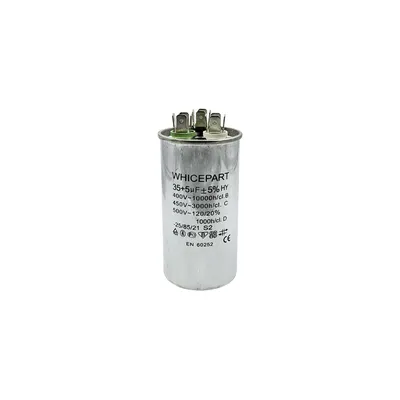 Конденсатор CBB65 35+5 мкФ 450 V металевий (пуско-робочий), Whicepart