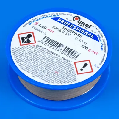 Припій з каніфоллю 100г Cynel LC60-SW26 1мм (Польща)