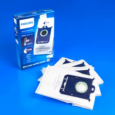 Мішки мікроволоконні Philips FC8021/03 (4шт) для пилососів S-BAG Classic Long Performance