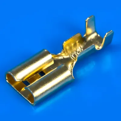 Клема пласка "мама", під кабель, гніздо 6.3mm, без ізоляції