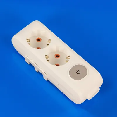 Колодка на 2 розетки із заземленням і вимикачем Viko Dual-Switch