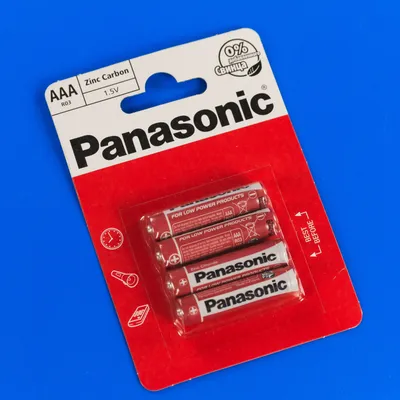 Panasonic Red Zinc AAA 4шт Zinc-Carbon Батарейки